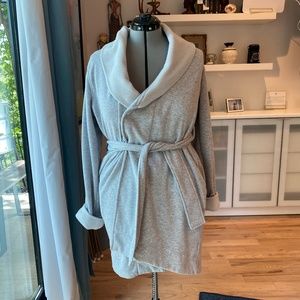 UGG Duffield II Women's Grey Silver Heather Robe Sz. M